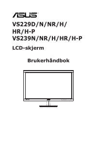 Bruksanvisning Asus VS239NR LCD-skjerm