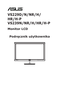 Instrukcja Asus VS239NR Monitor LCD