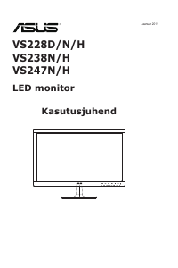 Kasutusjuhend Asus VS247HR LCD-kuvar