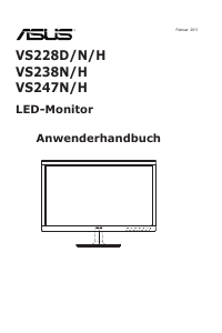 Bedienungsanleitung Asus VS247HR LCD monitor