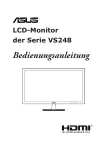 Bedienungsanleitung Asus VS248HR LCD monitor