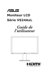 Mode d’emploi Asus VS24AHL Moniteur LCD