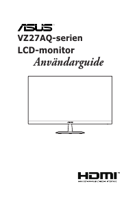 Bruksanvisning Asus VZ27AQ LCD skärm