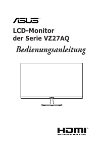 Bedienungsanleitung Asus VZ27AQ LCD monitor