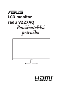 Návod Asus VZ27AQ LCD monitor