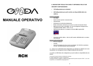 Manuale RCH Onda Calcolatrice stampante