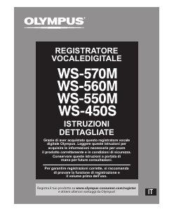 Manuale Olympus WS-450S Registratore vocale