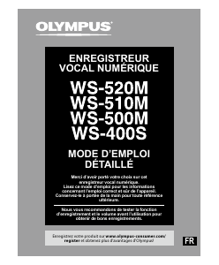 Mode d’emploi Olympus WS-500M Enregistreur numérique