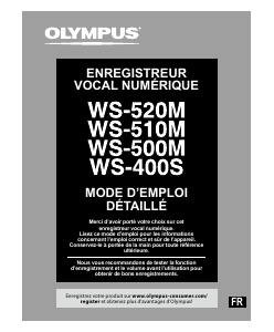 Mode d’emploi Olympus WS-520M Enregistreur numérique