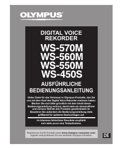 Bedienungsanleitung Olympus WS-550M Diktiergerät