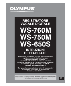 Manuale Olympus WS-650S Registratore vocale
