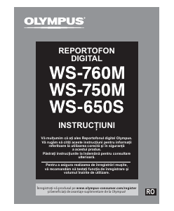 Manual Olympus WS-750M Reportofon