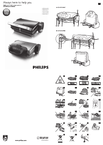 Instrukcja Philips HD4407 Kontakt grill