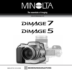 Bedienungsanleitung Minolta DiMAGE 7 Digitalkamera