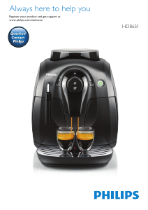 Manuale Philips HD8651 Macchina per espresso