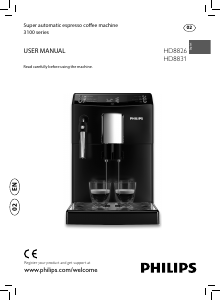 Manual Philips HD8831 Espresso Machine