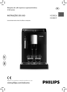 Manual Philips HD8831 Máquina de café expresso
