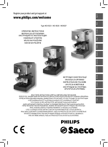 Priročnik Philips Saeco HD8323 Espresso kavni aparat