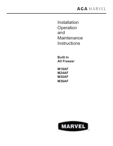 Manual Marvel M24AF Freezer