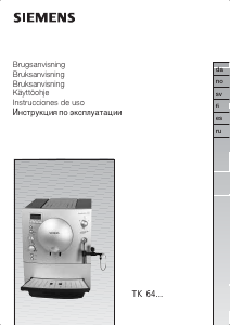 Használati útmutató Siemens TK64001GB Kávéautomata