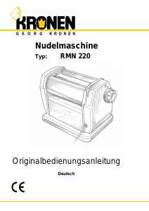 Bedienungsanleitung Kronen RMN 220 Nudelmaschine