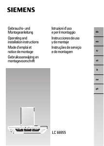 Mode d’emploi Siemens LC66955 Hotte aspirante