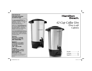 Manual Hamilton Beach 40515 Coffee Machine