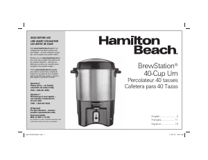 Manual de uso Hamilton Beach 40540 BrewStation Máquina de café