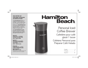 Manual de uso Hamilton Beach 40915 Personal Máquina de café