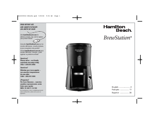 Manual de uso Hamilton Beach 47380 BrewStation Máquina de café