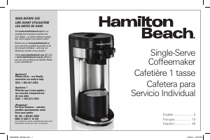 Mode d’emploi Hamilton Beach 49963 FlexBrew Cafetière