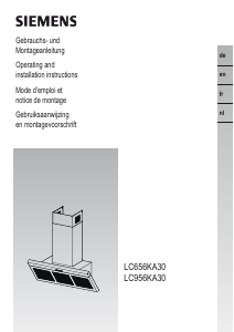 Manual Siemens LC956KA30 Cooker Hood