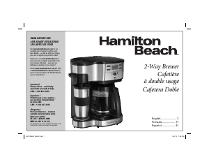 Mode d’emploi Hamilton Beach 49980Z Cafetière