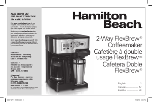 Handleiding Hamilton Beach 49983FlexBrew Koffiezetapparaat