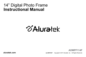 Manual Aluratek ADMPF114F Digital Photo Frame