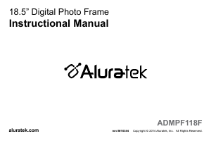 Manual Aluratek ADMPF118F Digital Photo Frame