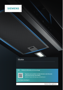 Mode d’emploi Siemens LF97BBM50 Hotte aspirante