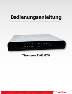 Bedienungsanleitung Thomson TWG 870 Router