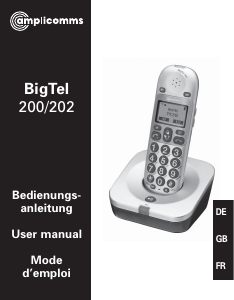 Bedienungsanleitung Amplicomms BigTel 200 Schnurlose telefon