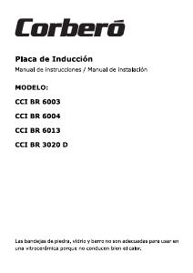 Manual de uso Corberó CCIBR3020D Placa
