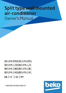 Manual de uso BEKO BEUPA 091 Aire acondicionado