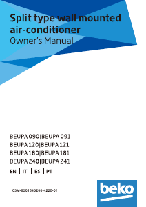 Manuale BEKO BEUPA 121 Condizionatore d’aria