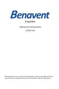 Manual de uso Benavent F2PBH144X Frigorífico combinado