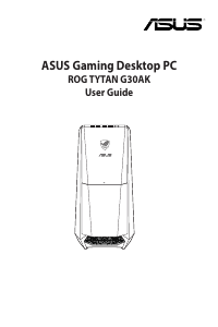 Manual Asus G30AK Desktop Computer