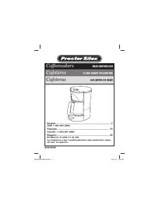 Manual de uso Proctor Silex 48578 Máquina de café