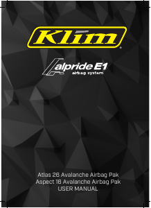 Manual de uso Klim Alpride E1 Airbag para avalancha