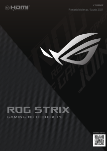 Vadovas Asus G733QSA ROG STRIX Nešiojamasis kompiuteris