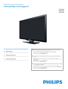 Manual de uso Philips 32PFL4907 Televisor de LCD