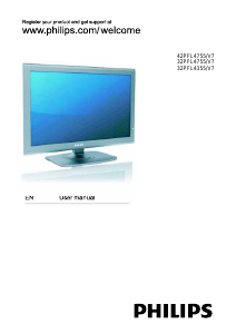 Manual Philips 32PFL4355 LCD Television