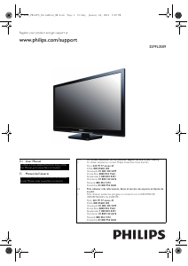 Manual de uso Philips 32PFL3509 Televisor de LCD